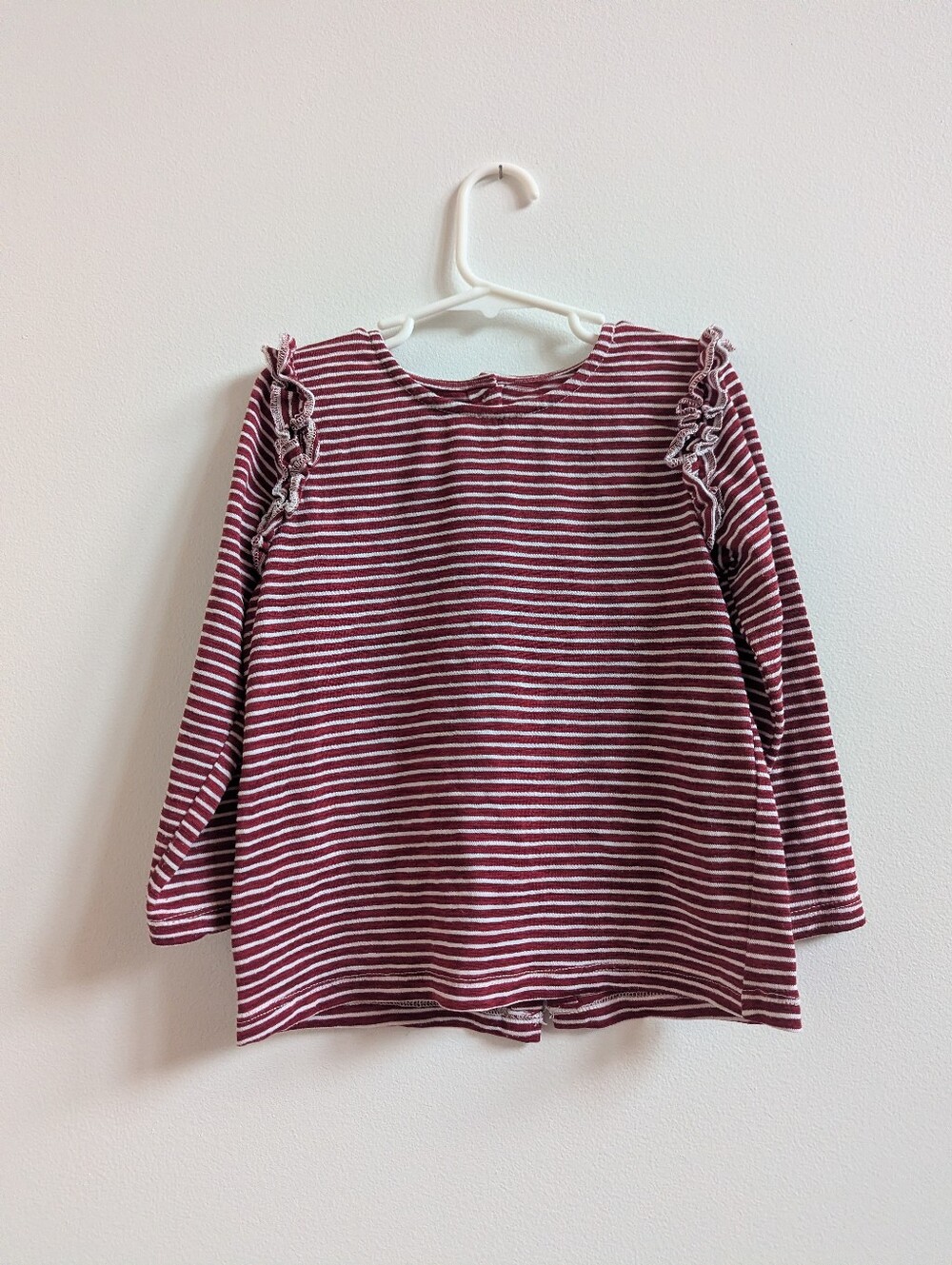 Bisby Shirt Girls 6 Red Stripe Long Sleeve Boutique